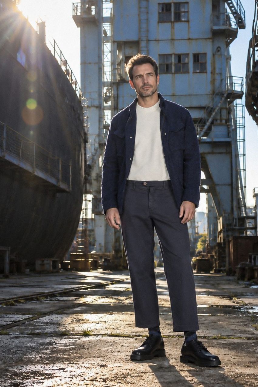 Madison pantalone chino uomo in bull stretch carrot fit