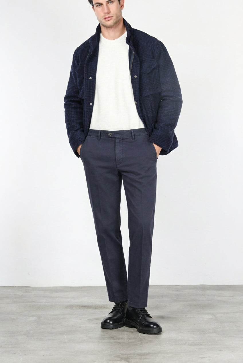 Garden pantalone chino uomo in bull stretch carrot fit