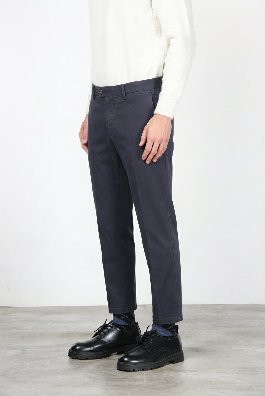 Garden pantalone chino uomo in bull stretch carrot fit