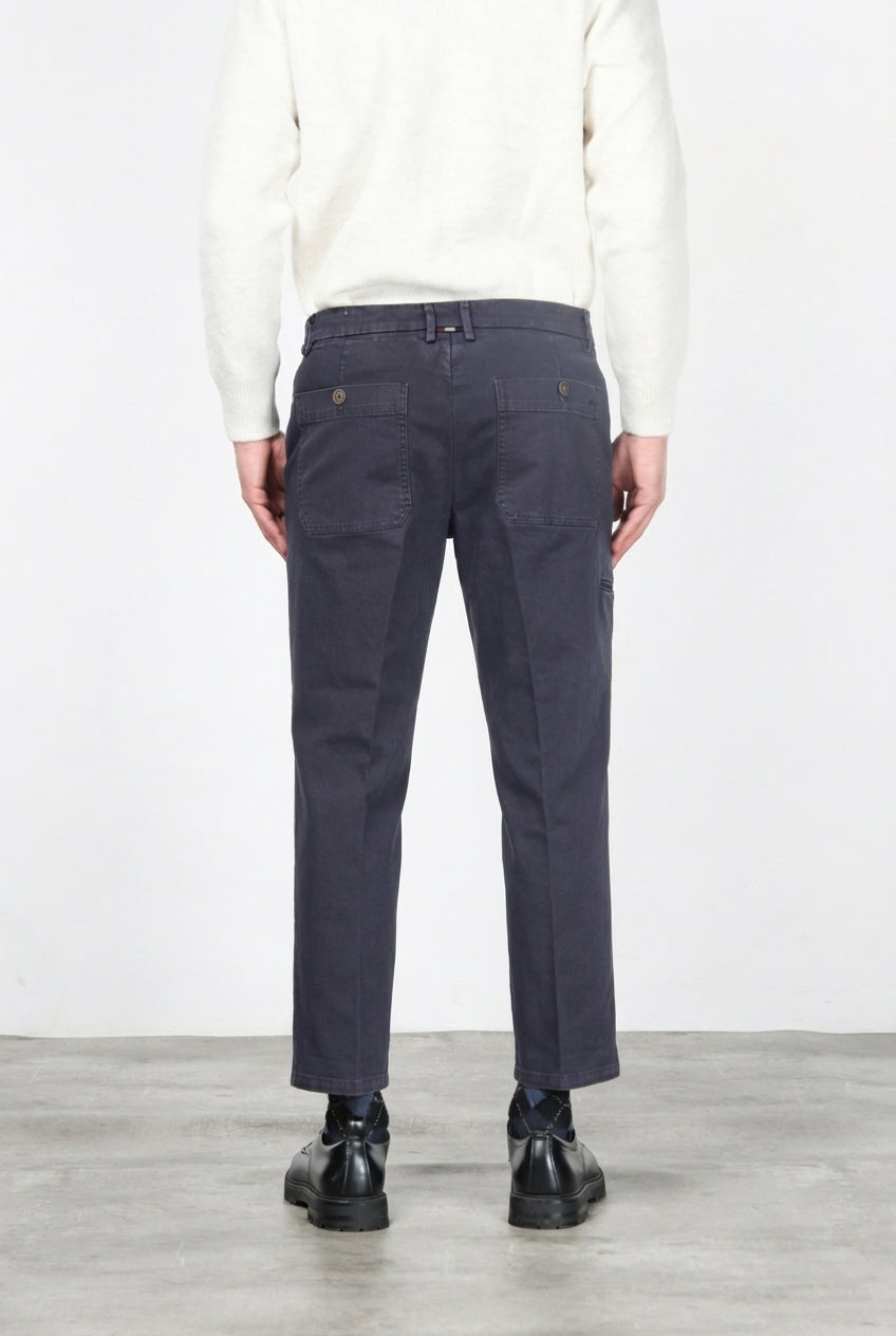 Garden pantalone chino uomo in bull stretch carrot fit