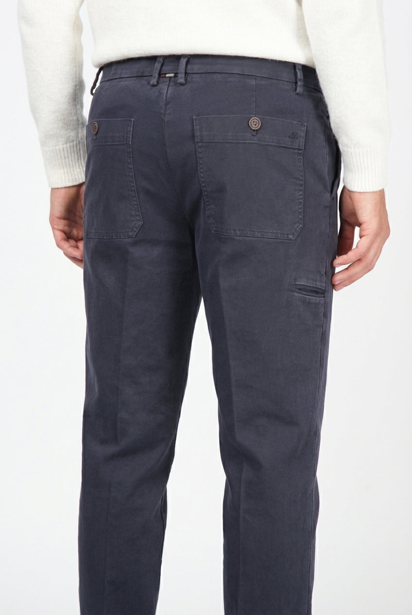 Garden pantalone chino uomo in bull stretch carrot fit