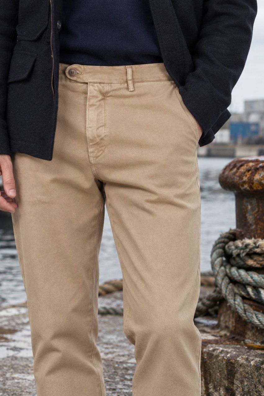Garden Chinohose für Herren aus Stretch-Bull mit carrot fit