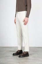Paris pantalone chino uomo in tricotina stretch carrot fit