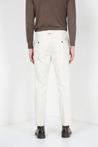 Paris pantalone chino uomo in tricotina stretch carrot fit