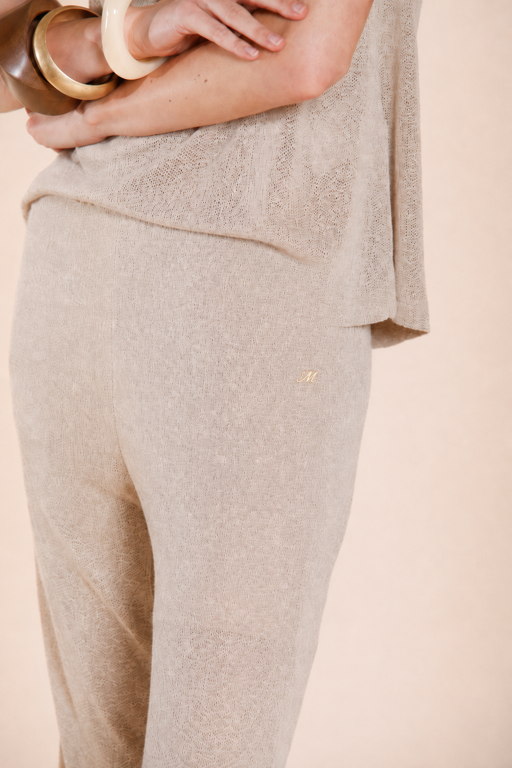Easy Straight Hose Chino Jogger Damen aus Strick straight fit