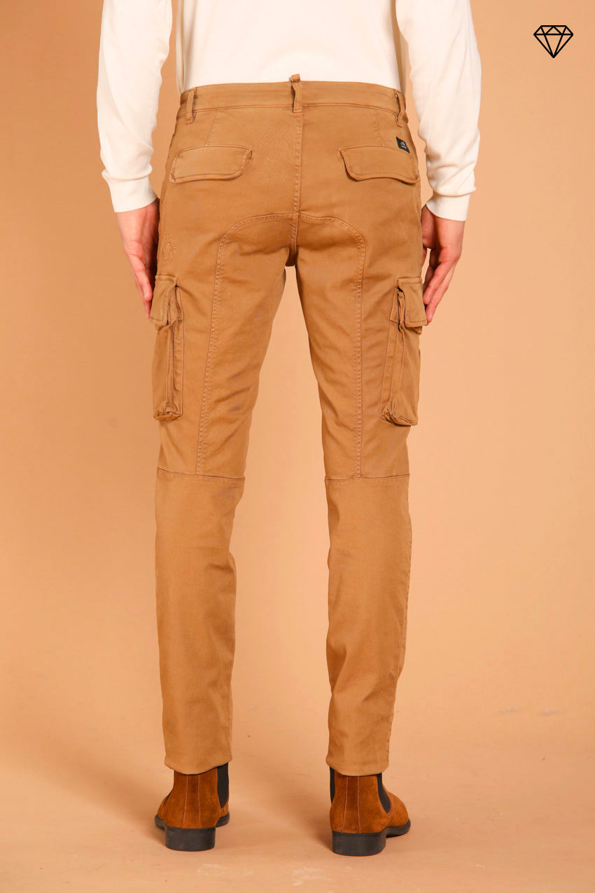 Chile pantalone cargo uomo in gabardina extra slim fit ①