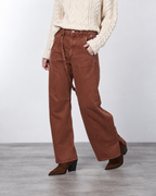 Violette pantalone chino donna in twill baloon fit ①