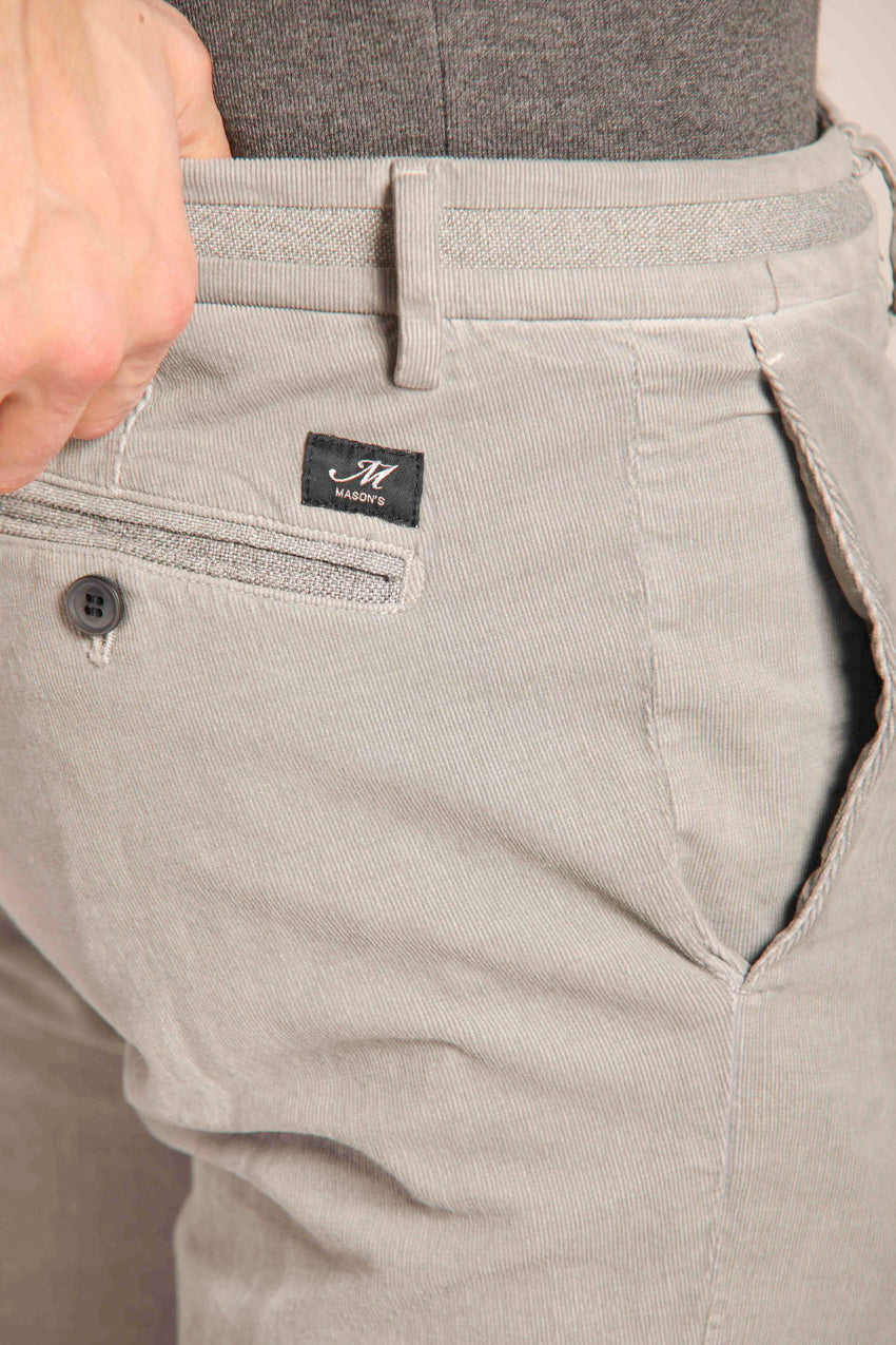 immagine 3 di pantalone chino uomo, modello New York College Coul, di colore grigio, fit regular di mason's