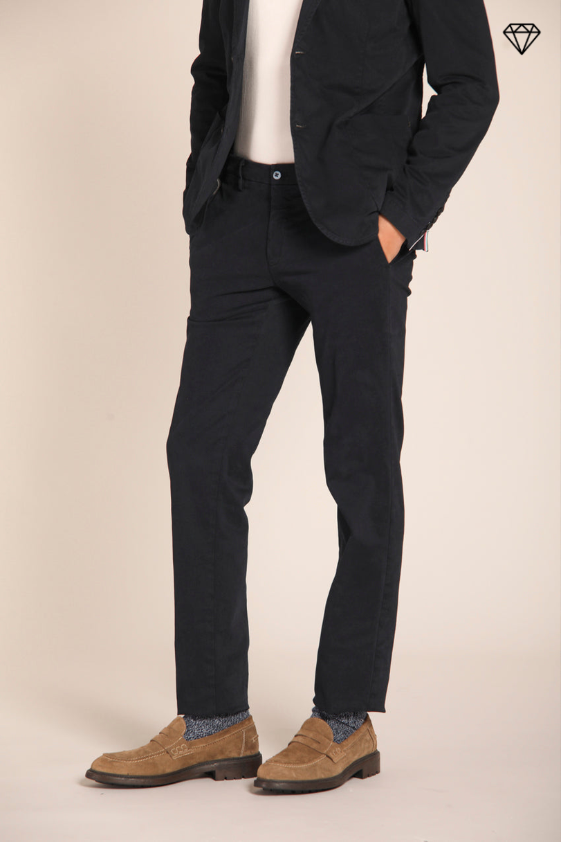 New York pantalone chino uomo in gabardina stretch regular fit ①