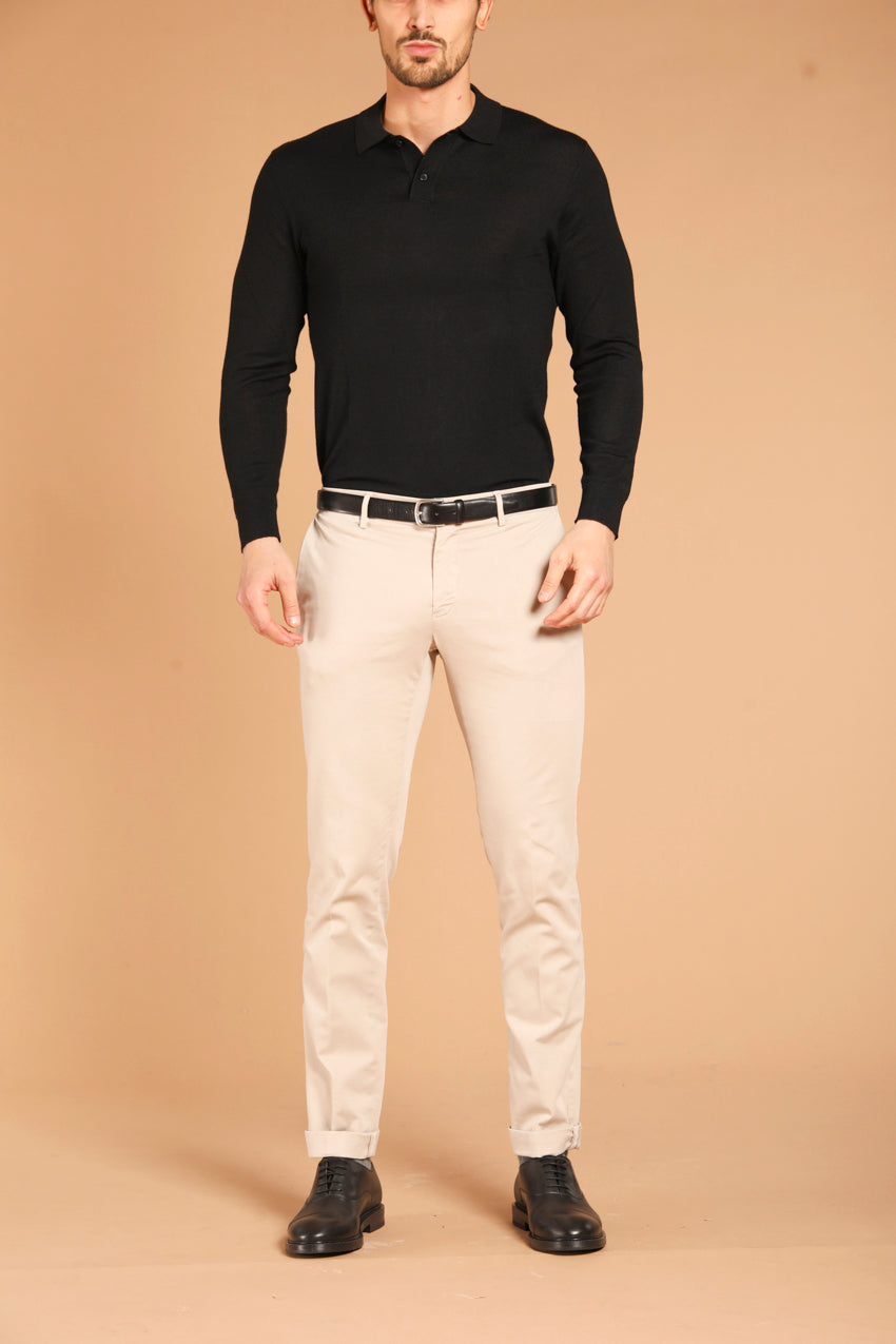 immagine 1 di pantalone chino uomo modello New york, di colore sabbia, fit regular di Mason's