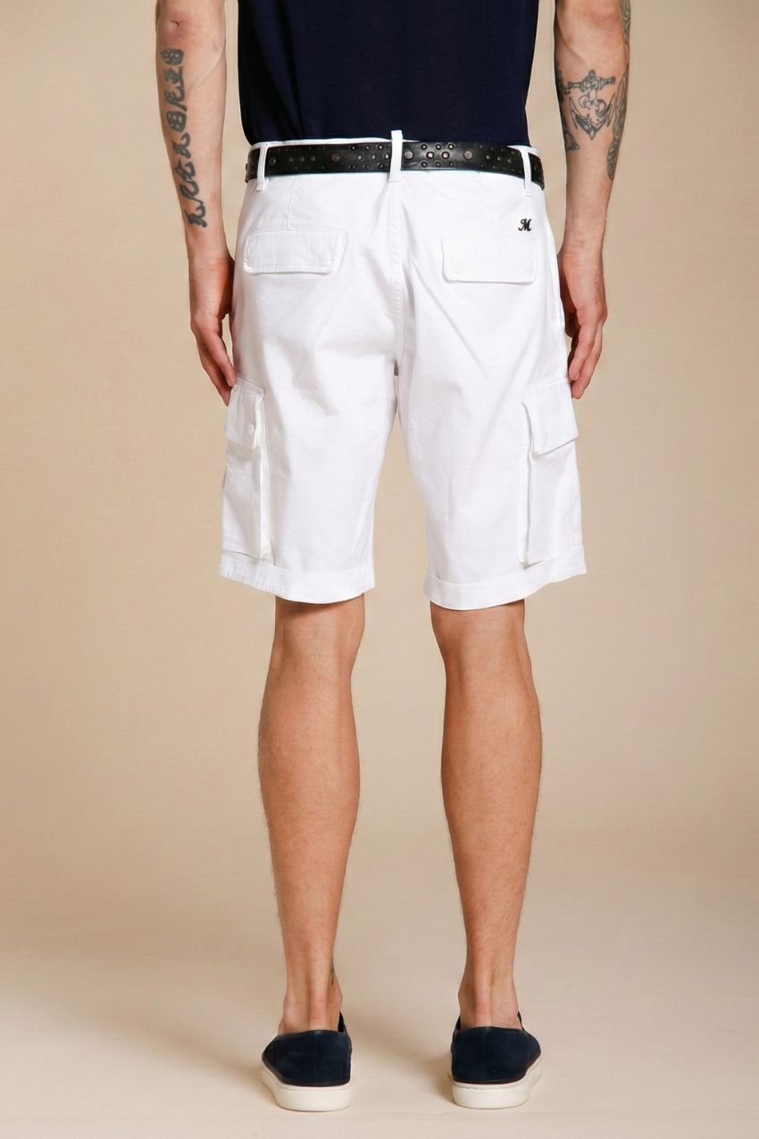 Chile bermuda cargo uomo in raso stretch slim fit ①