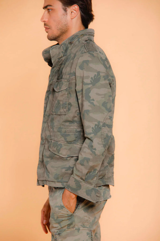 M74 Feldjacke für Herren aus Baumwoll-Twill mit Camouflage-Print