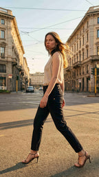New York Slim Damen Chino Hose aus Stretch-Satin slim fit ①