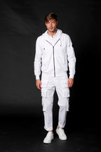 immagine 2 di pantalone cargo uomo in cotone stretch limited edition modello Caracas colore bianco di Mason's 