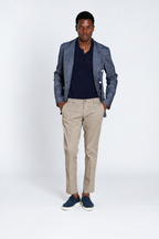 Milano pantalone chino uomo in gabardina stretch extra slim fit ①