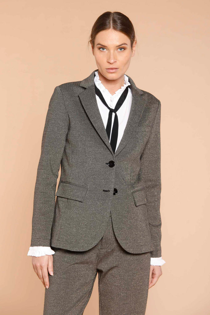 Bild 1 Damen-Jersey-Blazer mit beigem Resca-Muster Modell Helena von Mason's
