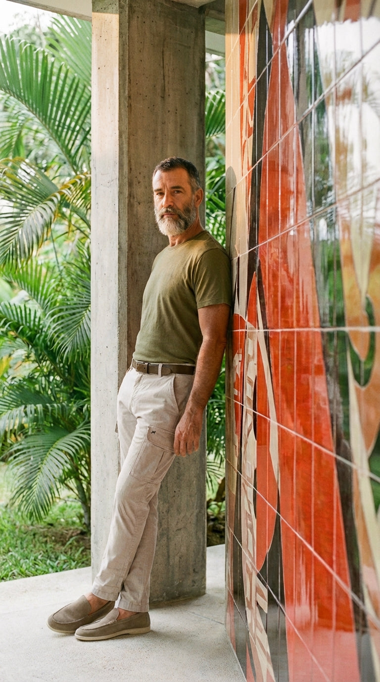 Chile pantalone cargo uomo in raso stretch extra slim fit ①