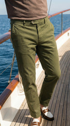 New York Herren Chino Hose aus Stretch Gabardine regular fit ①