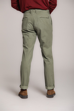 New York Time 2 Pinces pantalone chino uomo in cotone lana regular fit