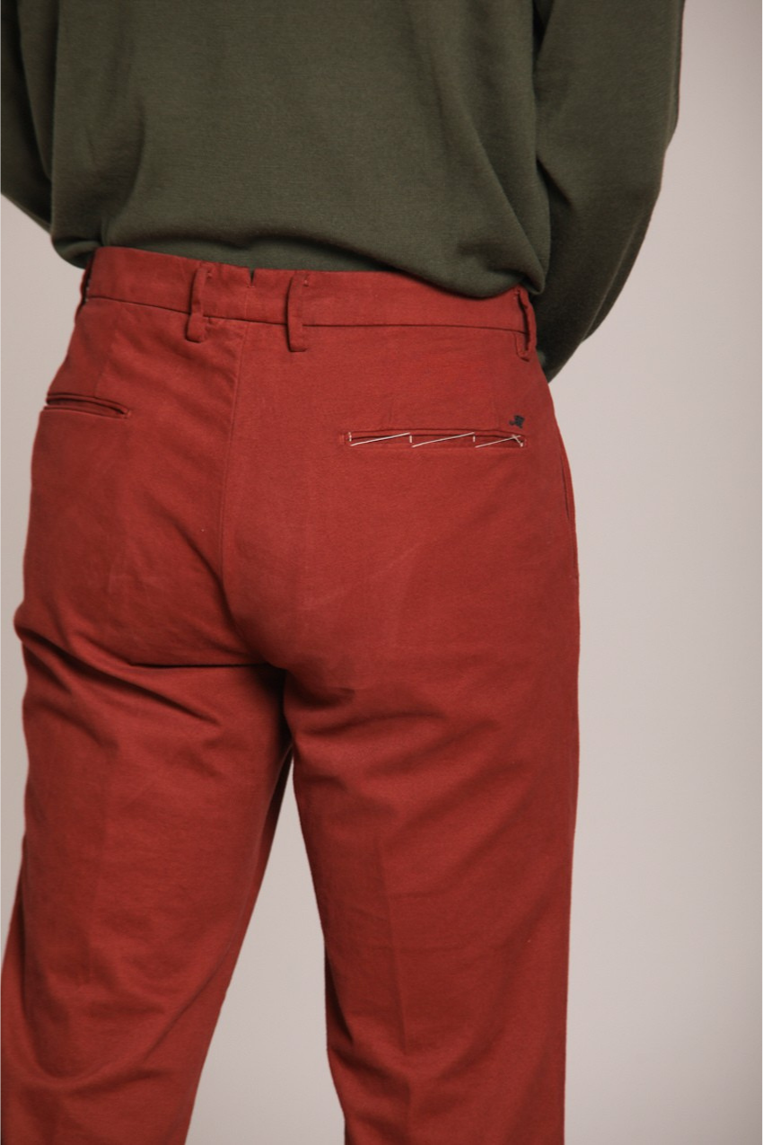 New York Time 2 Pinces Herren Chinohose aus Baumwolle und Wolle Regular Fit