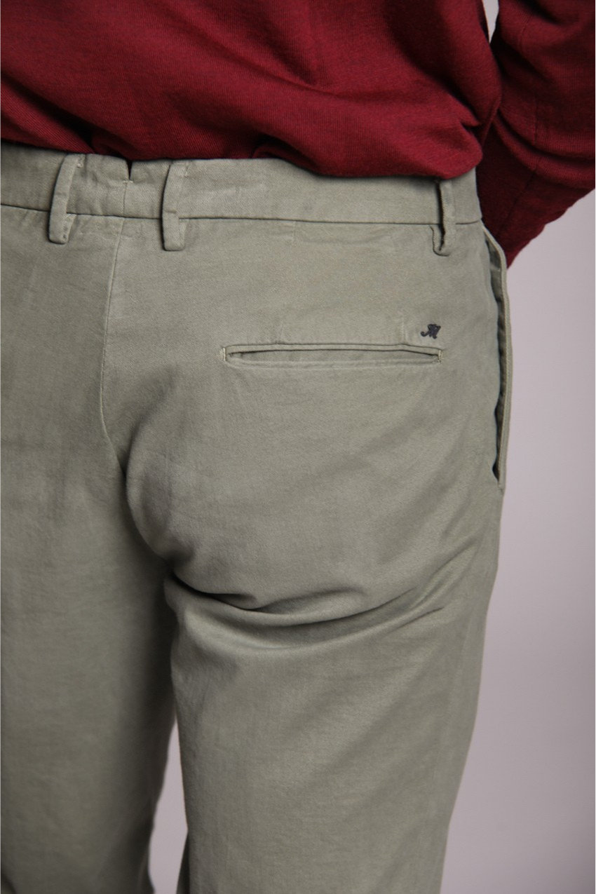 New York Time 2 Pinces pantalone chino uomo in cotone lana regular fit