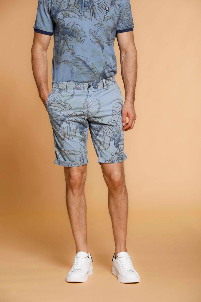 Eisenhower Chino-Bermuda-Shorts aus Baumwoll-Twill mit Blumendruck