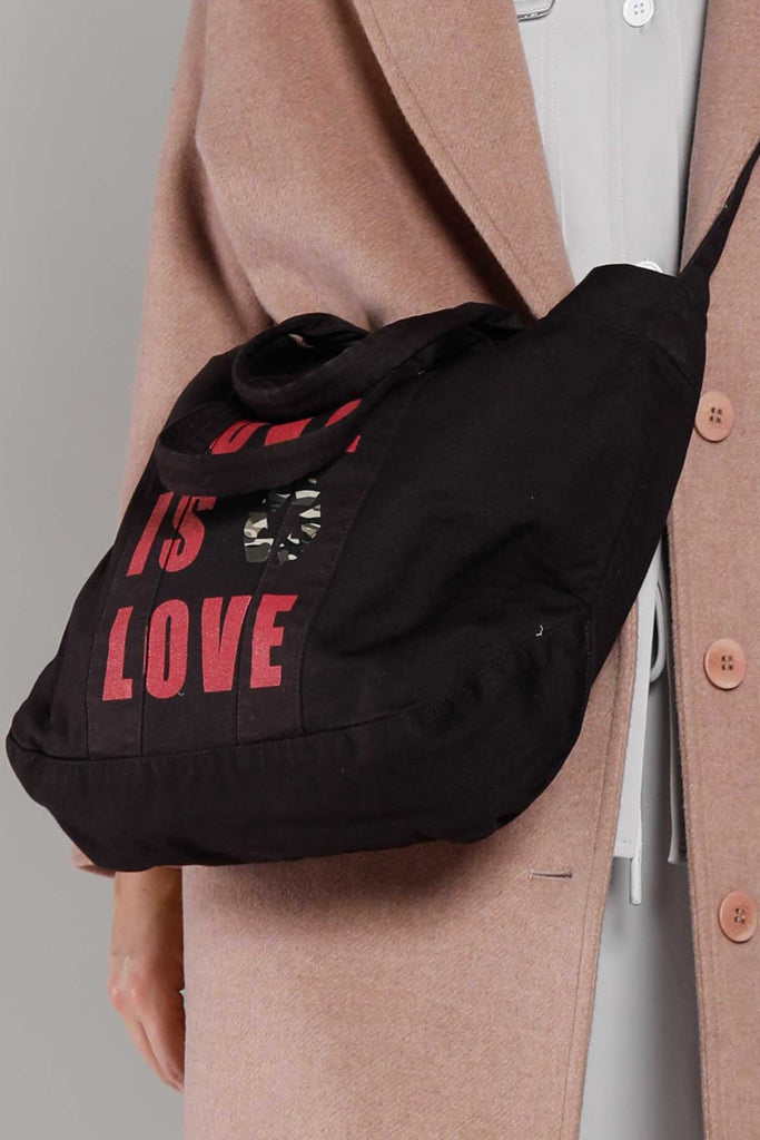 Bag Petite unisex aus Baumwollen mit Logo, Druck und Schulterriemen