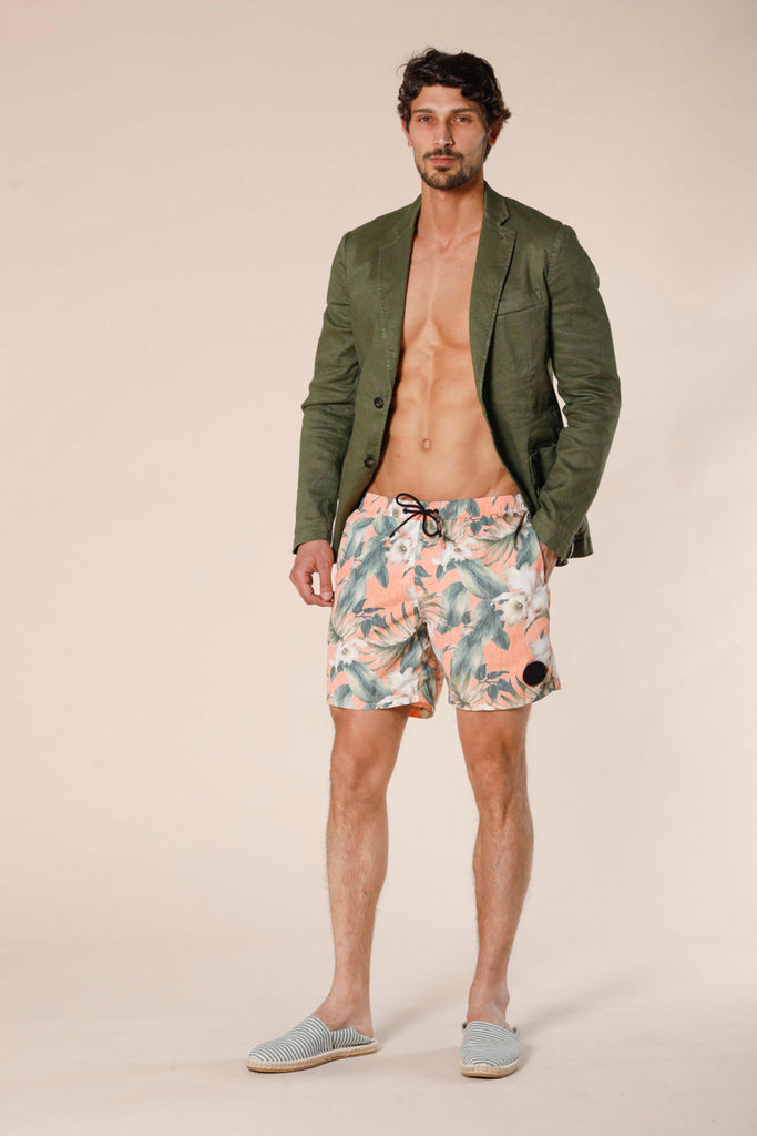 Versilia Beach Herren Badeanzug aus Polyester mit Blumenmuster rose regular ①.