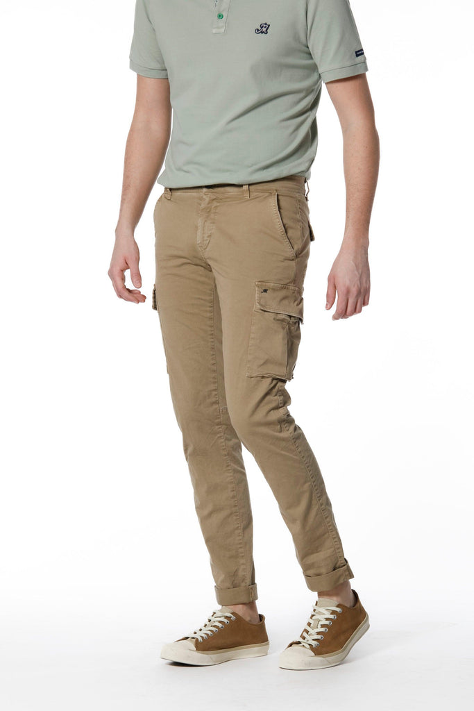 Chile pantalone cargo uomo in twill di cotone stretch extra slim fit - Mason's 