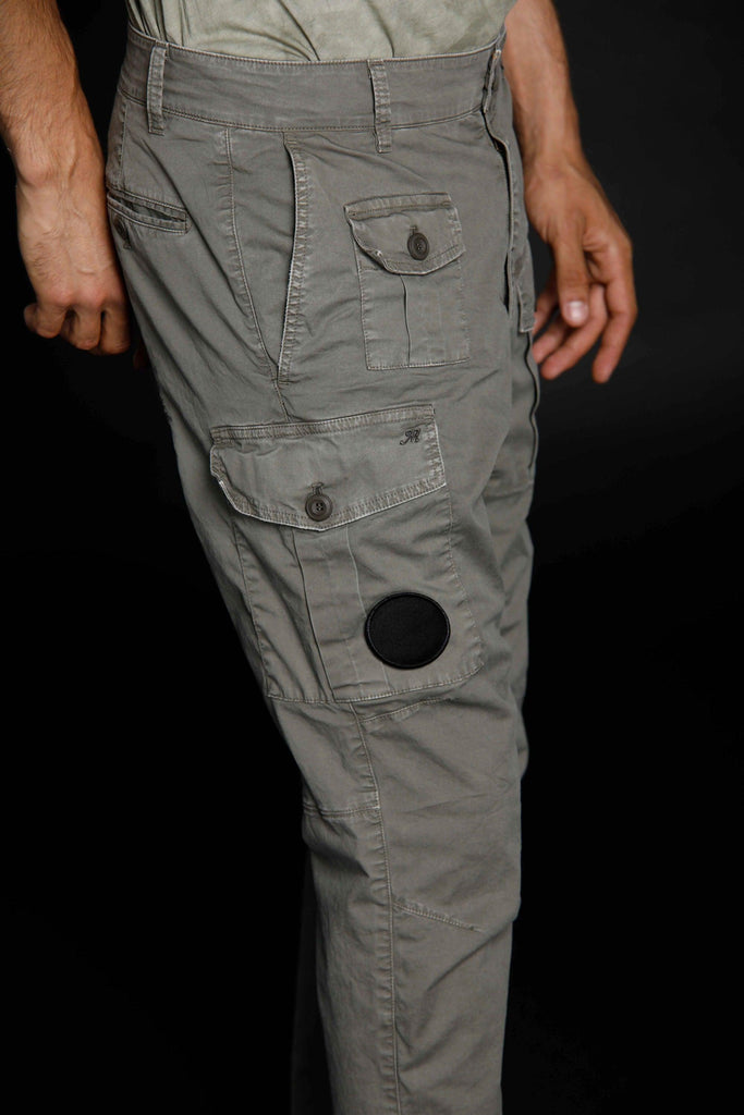 George pantalone cargo uomo in twill cotone stretch Logo edition carrot fit ① - Mason's 