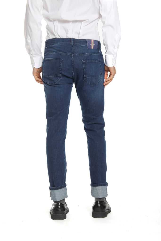 Harris 5-Pocket Herren-Slim-Fit-Jeans in Navyblau Stretch