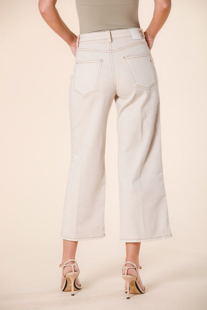 Bild 4 der 5-Taschen-Hose für Damen aus kittfarbenem Denim Modell Samantha von Mason's