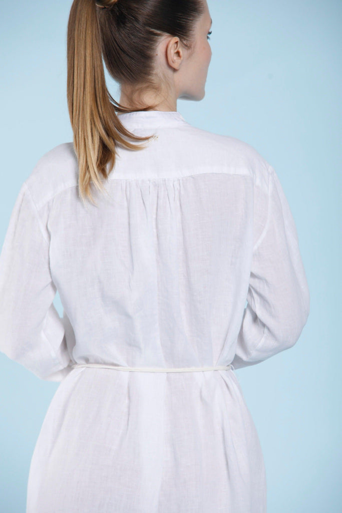 Colette Kleid langes Leinenkleid für Damen mit Taschen und Gürtel