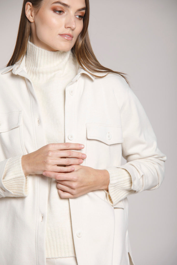 Immagine 2 di giacca da donna in jersey, color crema, modello City Field di Mason's