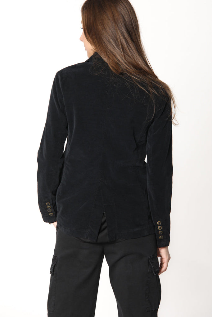 Immagine 3 di blazer doppiopetto donna in velluto colore nero modello Caroline di Mason's 