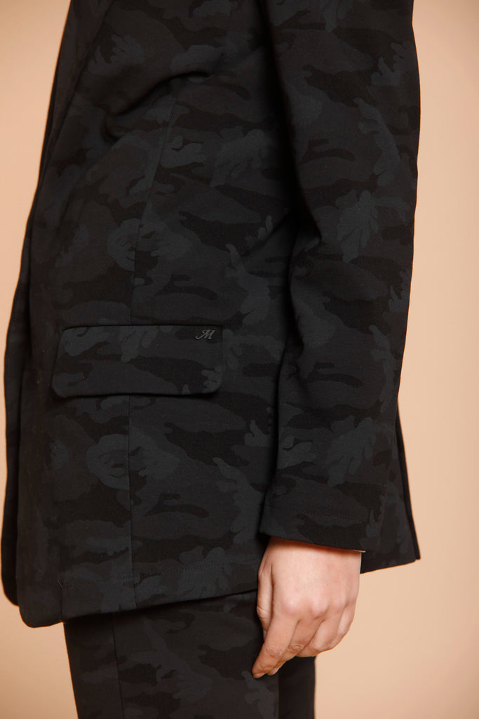 Bild 3 der Damen Blazer  aus Jersey Schwarz Camouflage-Muster  Modell Letizia von Mason’s