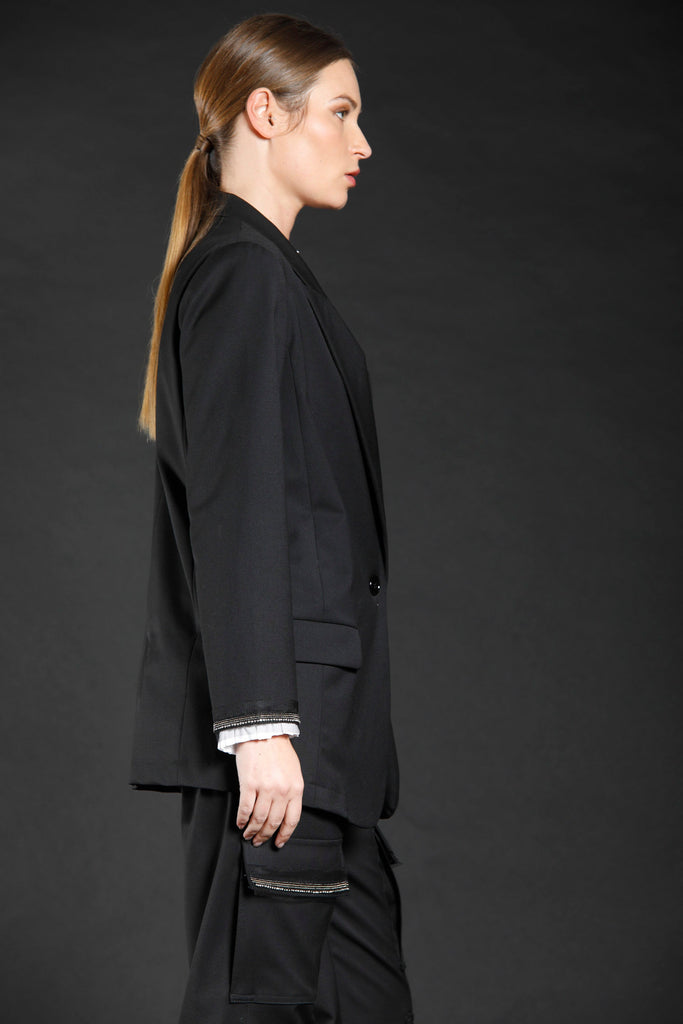 Bild 2 von Damen-Blazer aus Wolle und Viskose schwarz Modell Letizia von Mason’s