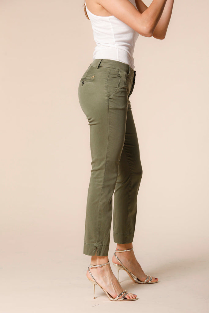 Bild 4 von Mason's grüner Curvy Fit Stretch-Baumwoll-Caprihose für Damen Jaqueline Curvie Modell