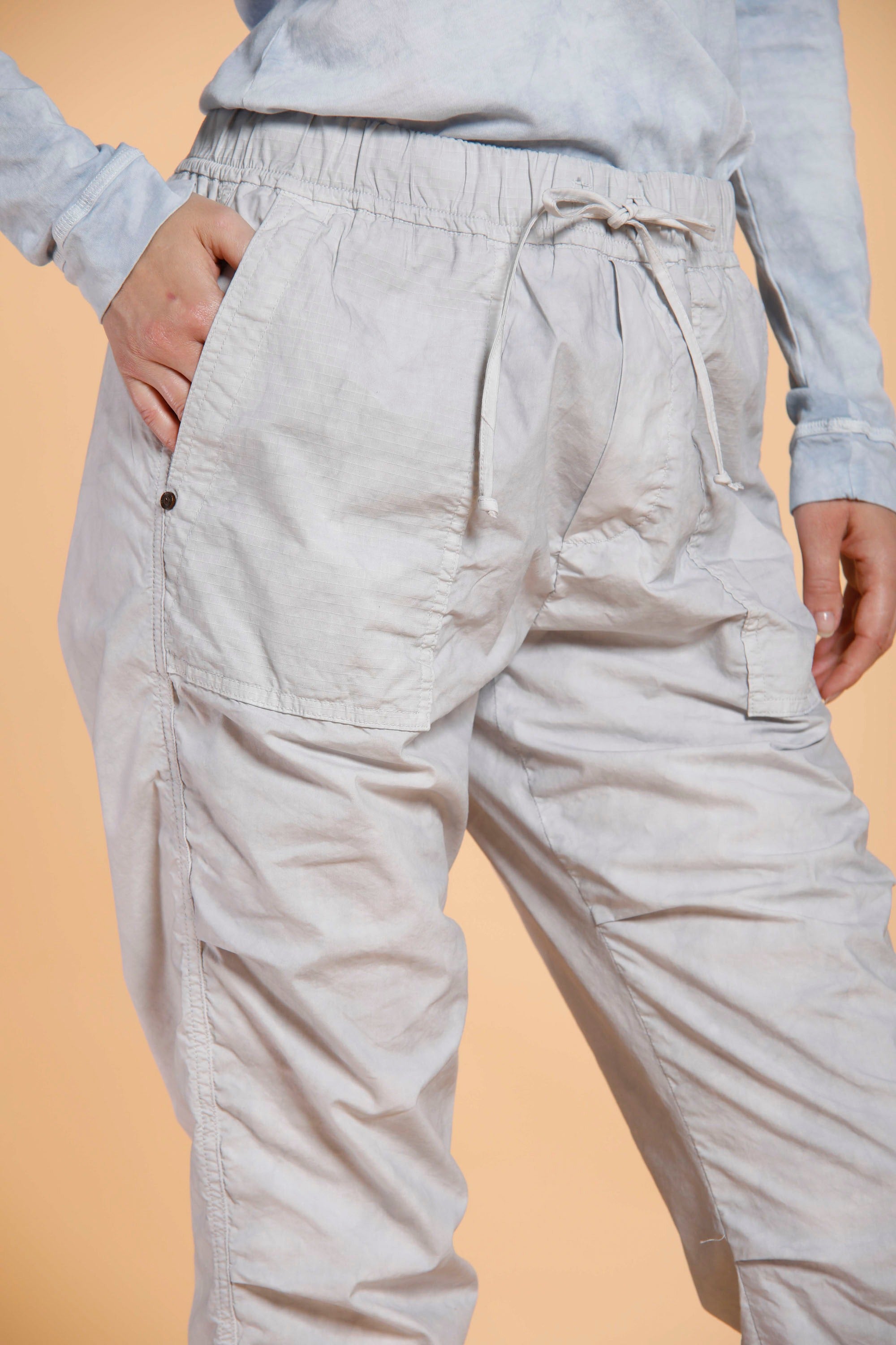 Fatigue Jogger pantalone chino donna in tela paracadute icon washes relaxed