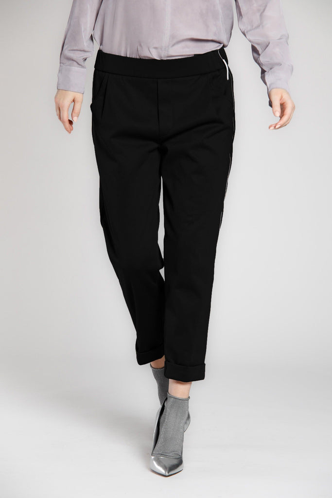 immagine 1 di pantalone donna in jersey relaxed colore nero modello Easy Jogger di Mason's 