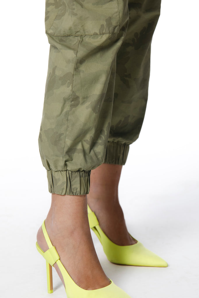 Cargo Jogger Damen-Cargohose aus Tencel-Camouflage