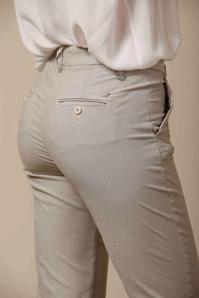 New York Slim Chino Hosen für Damen aus Tencel mit gestreiftem Streifen Slim