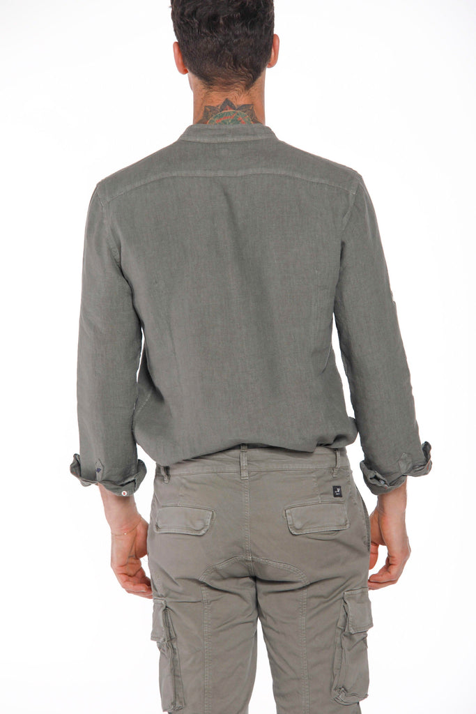 Porto Herren-Langarmhemd aus Leinen in regular fit Passform ①