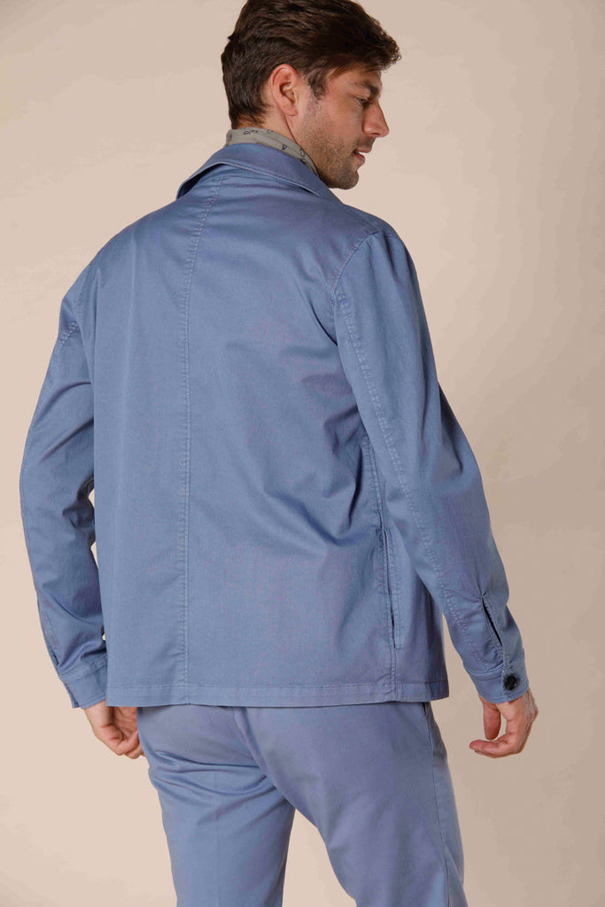 Bild 5 overshirt für herren aus baumwolltwill und tencell azurblau Summer Jacket modell von Mason's