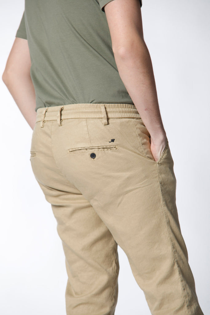 Milano - Jogger Chino-Jogginghose für Herren aus Leinen und Baumwolle extra slim Passform
