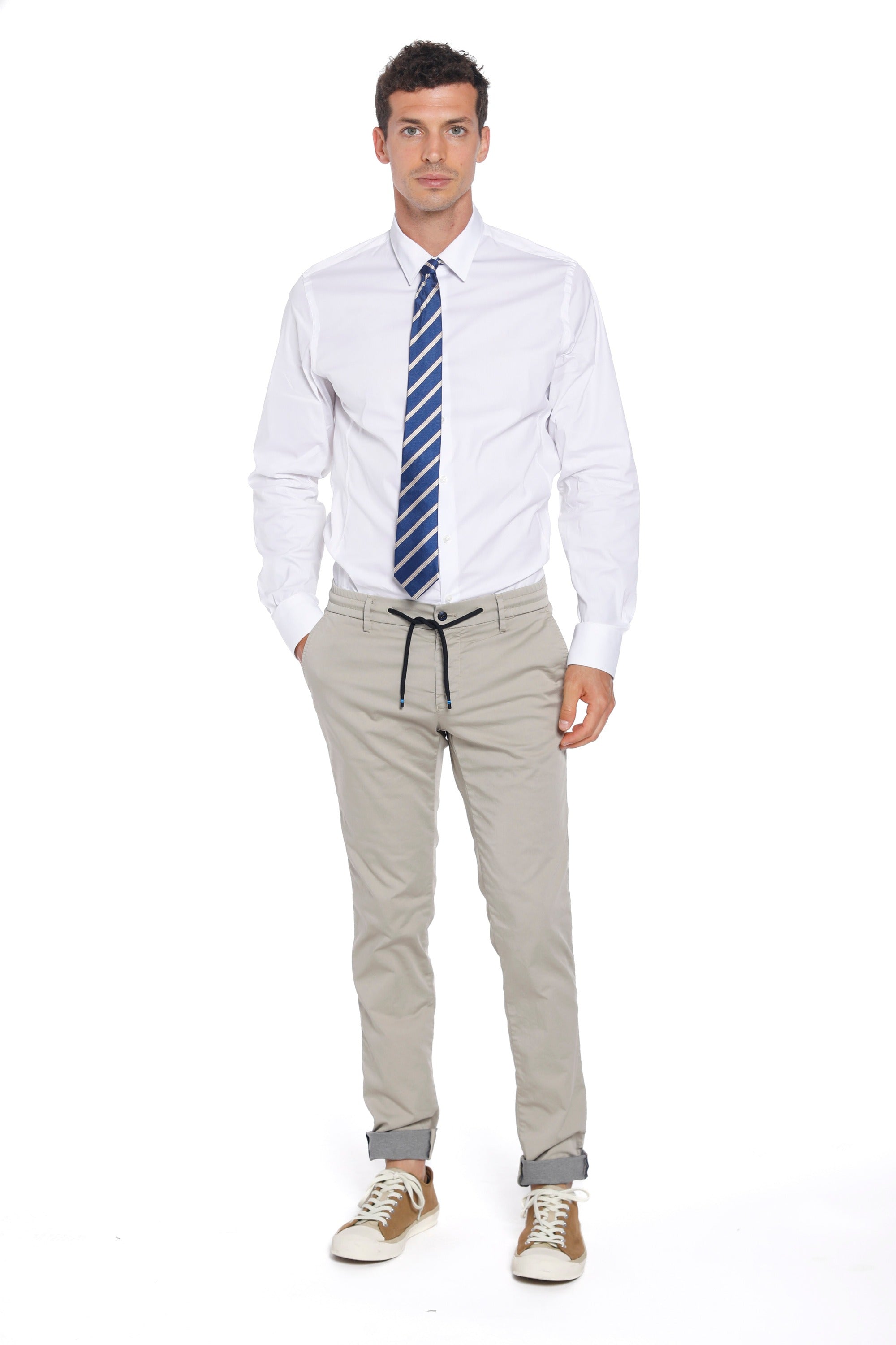 Milano Jogger Travel pantalone jogger uomo in raso tecnico stretch extra slim fit