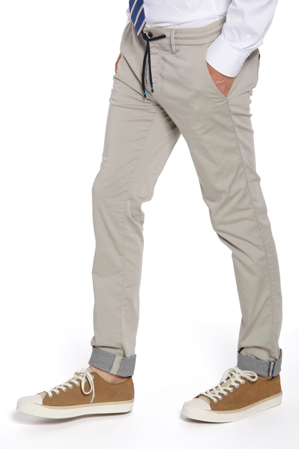 Milano Jogger Travel pantalone jogger uomo in raso tecnico stretch extra slim fit