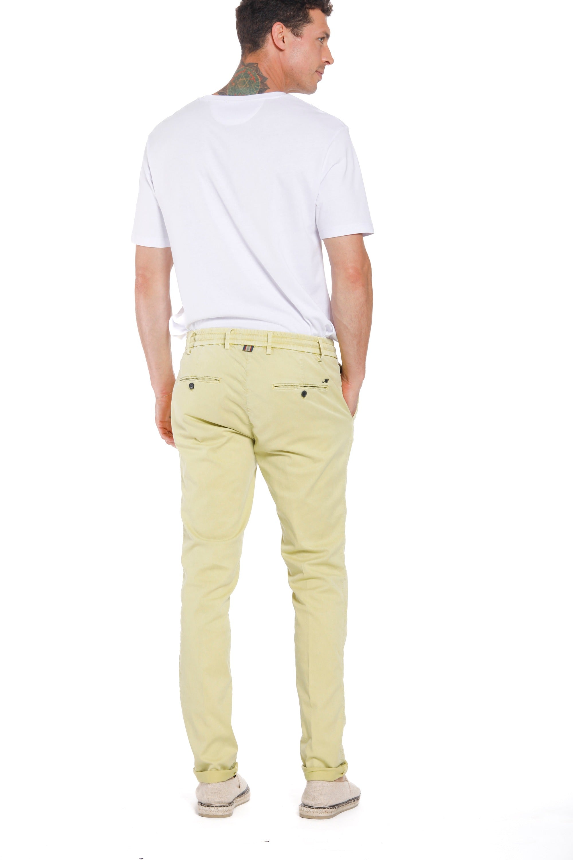 Milano Jogger pantalone chino jogger uomo in cotone e tencel extra slim fit