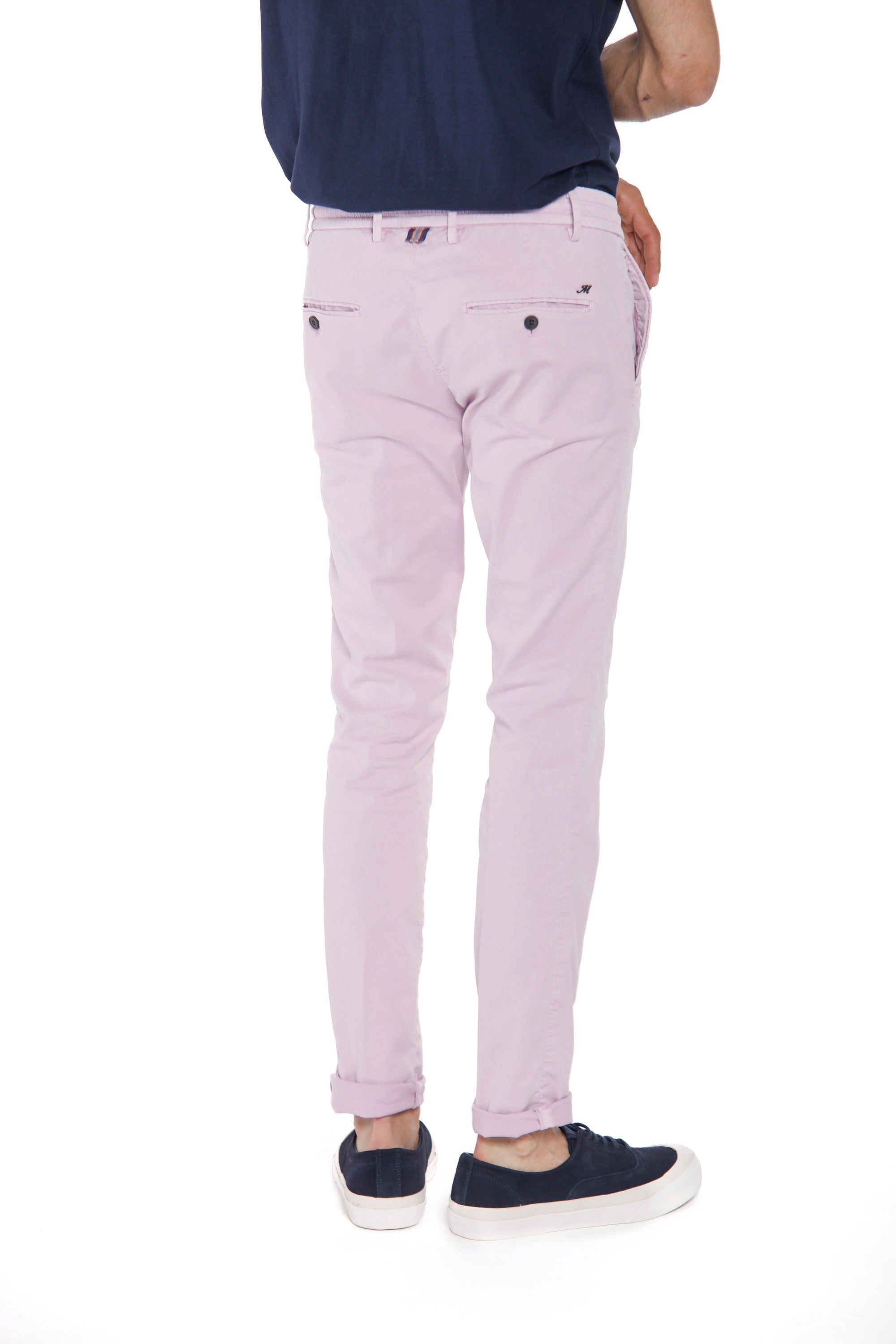 Milano Jogger - Chino-Jogginghose für Herren aus Baumwolle und Tencel extra slim Passform