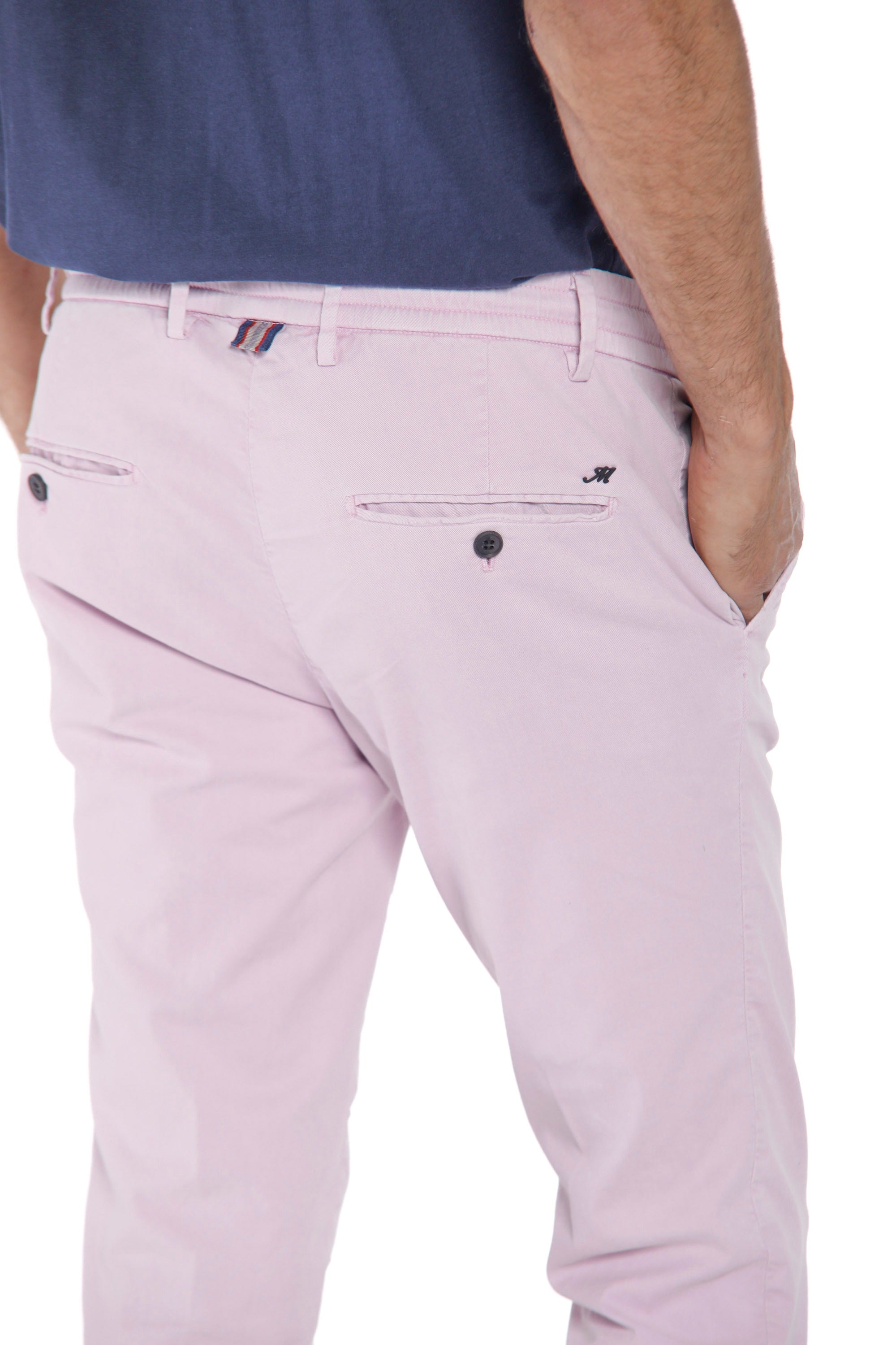 Milano Jogger - Chino-Jogginghose für Herren aus Baumwolle und Tencel extra slim Passform